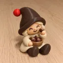 Lotje met mandje kastanjes